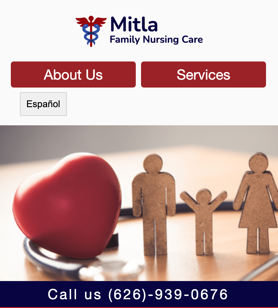 Family Nursing Healthcare Website Preview