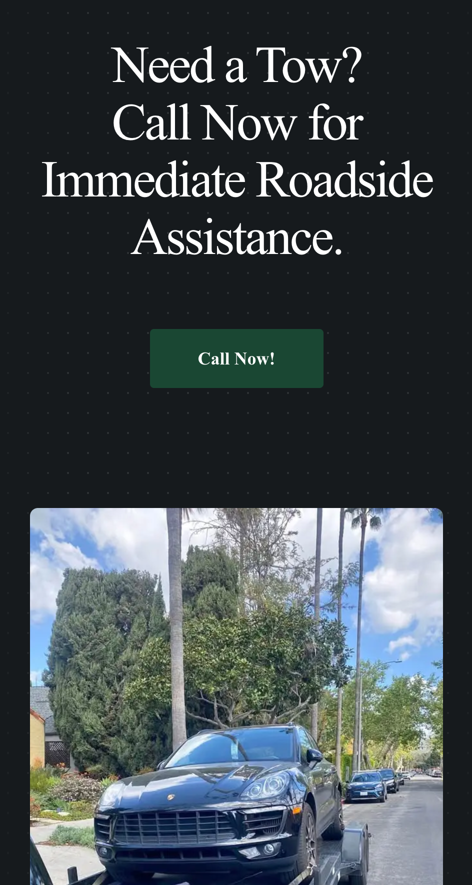 Tatin's Towing Services Website Preview